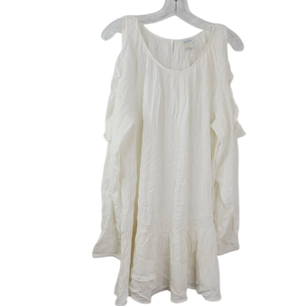 Sundance Women's White Whispered Breezes Sleeveless Tunic Top Size L
